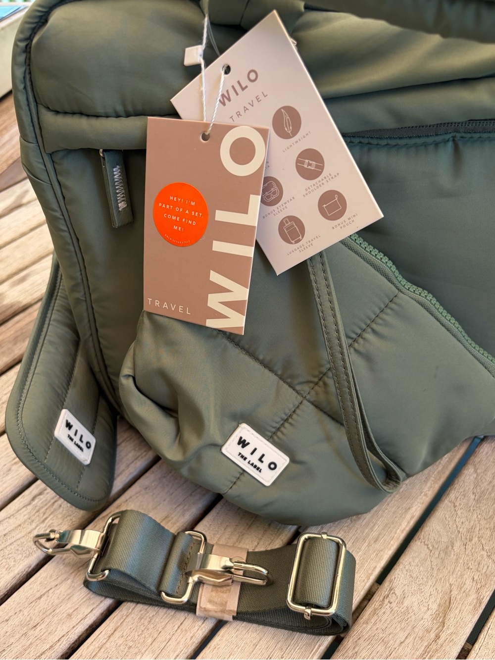 Wilo The Label Jade Rectangle Weekender Travel Bag/Tote - Picture 2 of 7